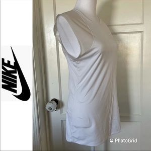 NIKE Dri-Fit Sleeveless Top, White